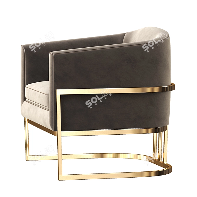 Ambrosia Sleek Smoke Tub Chair 3D model image 3