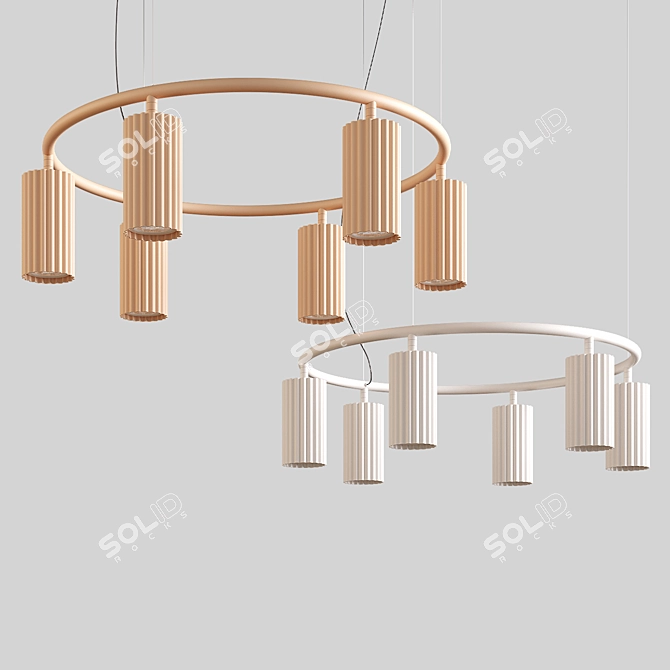 Scandinavian Chic Pendant Lights 3D model image 2