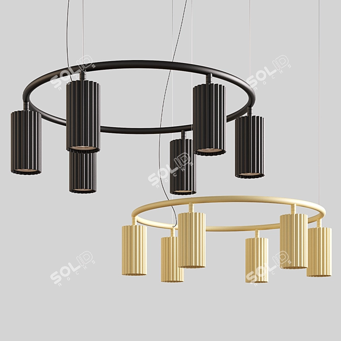 Scandinavian Chic Pendant Lights 3D model image 3