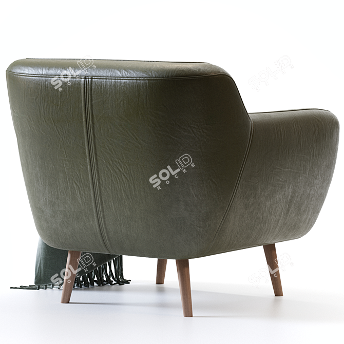 Barhat Rain Armchair: Stylish Comfort for Your Home 3D model image 4