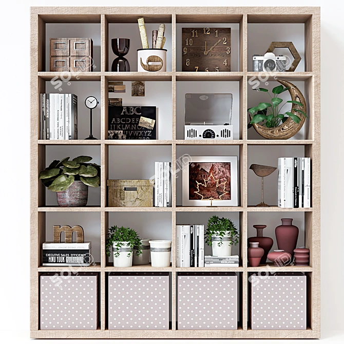 Organize in Style: Ikea Kallax Rack 3D model image 1