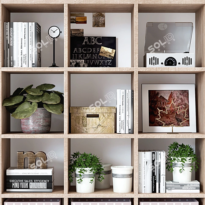 Organize in Style: Ikea Kallax Rack 3D model image 4