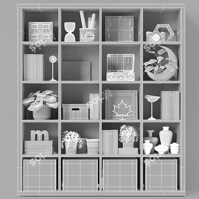 Organize in Style: Ikea Kallax Rack 3D model image 5