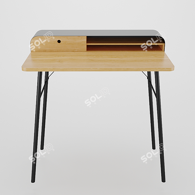 Scandinavian Style Desk with Built-In Drawer: LA REDOUTE JIMI 3D model image 1