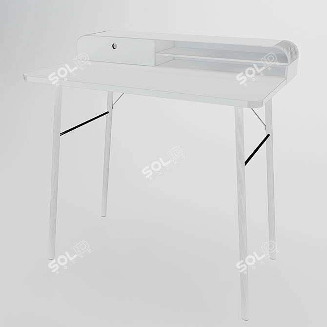 Scandinavian Style Desk with Built-In Drawer: LA REDOUTE JIMI 3D model image 4