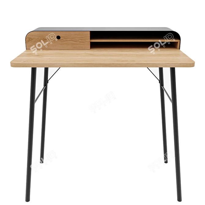 Scandinavian Style Desk with Built-In Drawer: LA REDOUTE JIMI 3D model image 5