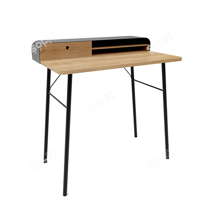 Scandinavian Style Desk with Built-In Drawer: LA REDOUTE JIMI 3D model image 6