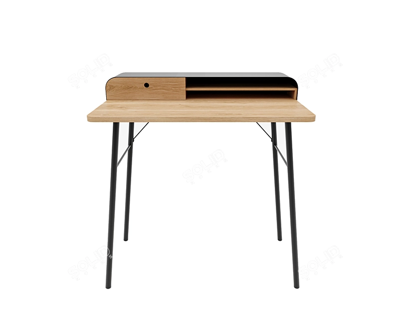 Scandinavian Style Desk with Built-In Drawer: LA REDOUTE JIMI 3D model image 8