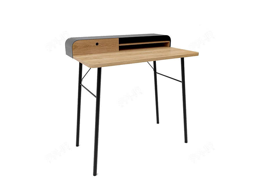 Scandinavian Style Desk with Built-In Drawer: LA REDOUTE JIMI 3D model image 9