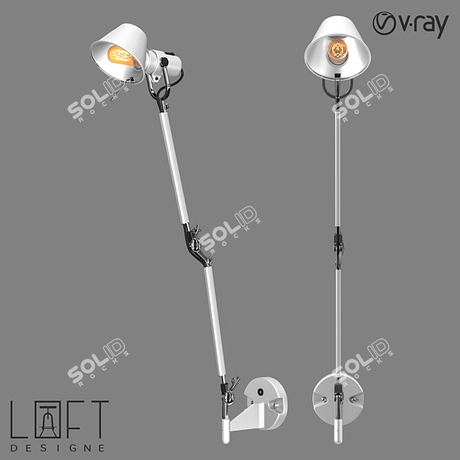 Modern Metal Wall Lamp, LoftDesigne 5503 3D model image 1