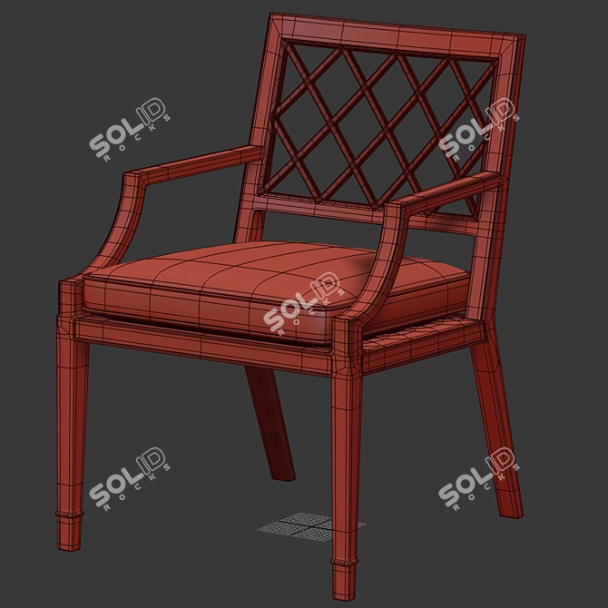 Elegant Outdoor Paladium Chair - Stylish Comfort for Your Space 3D model image 5