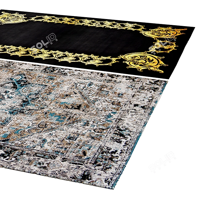 Elegant Poly Rug 215 3D model image 2