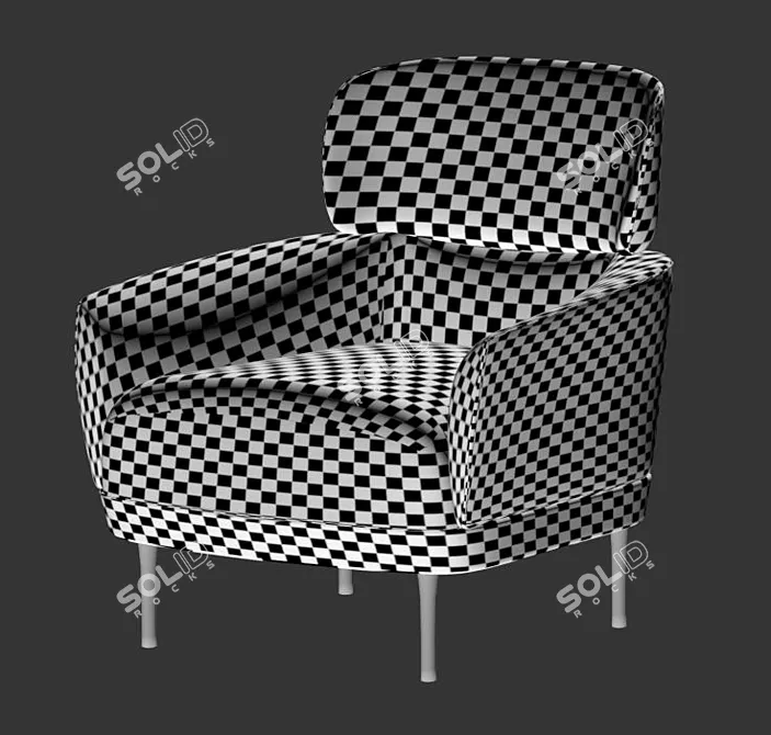 LEOLUX LX Armchair: Modern Elegance with Adjustable Texture 3D model image 5