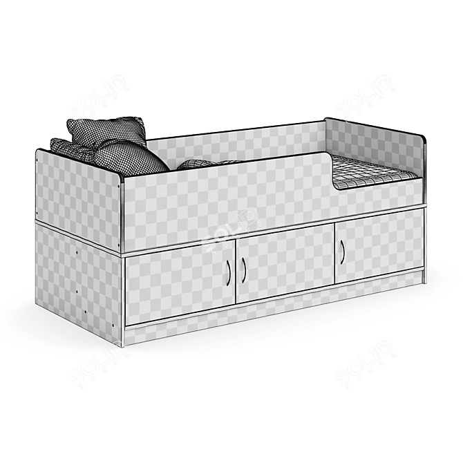 Legenda K35 Kids Bed 3D model image 4