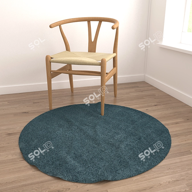 Round Carpets Set - Variety and Realism 3D model image 4