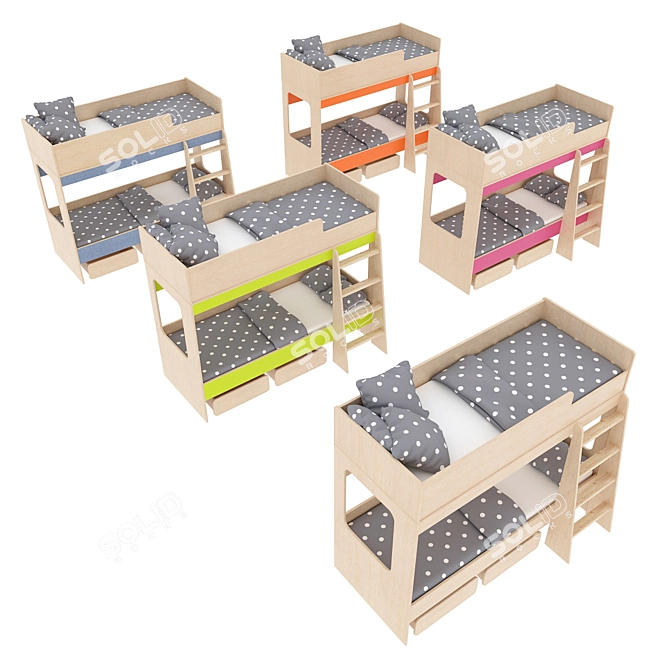 Legenda K38 Modular Children's Bed 3D model image 3