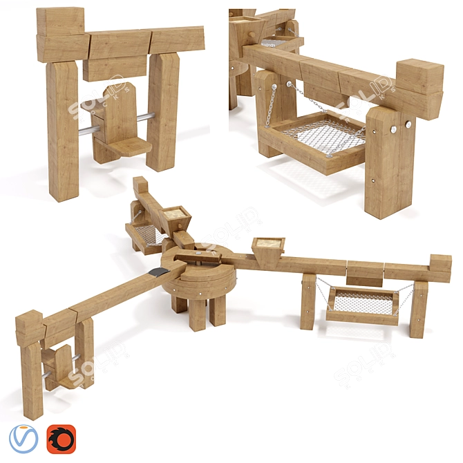 Richter Sand Play Set with Conveyor Track 3D model image 1