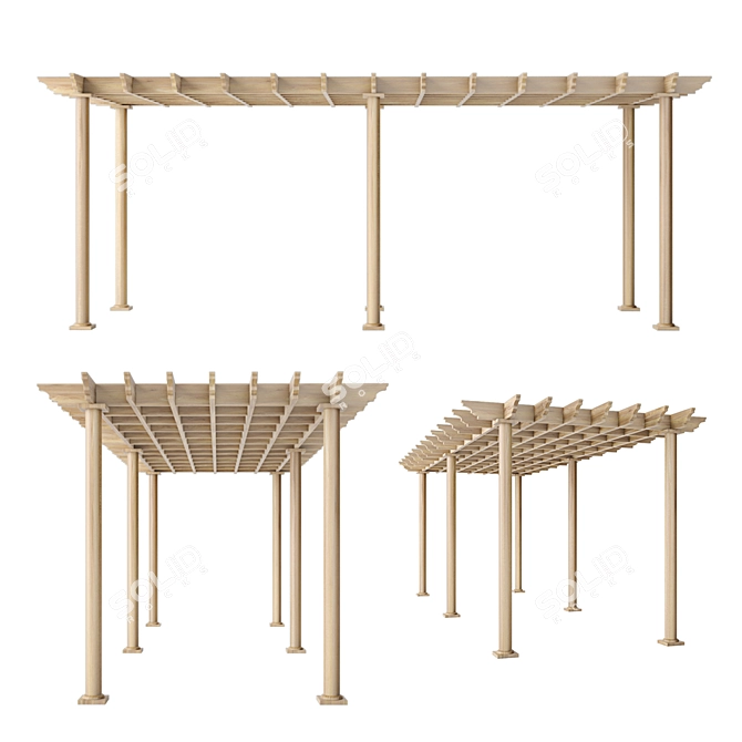 Modern Pergola PB: Sleek Design, Impressive Size 3D model image 1