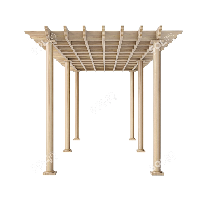 Modern Pergola PB: Sleek Design, Impressive Size 3D model image 3