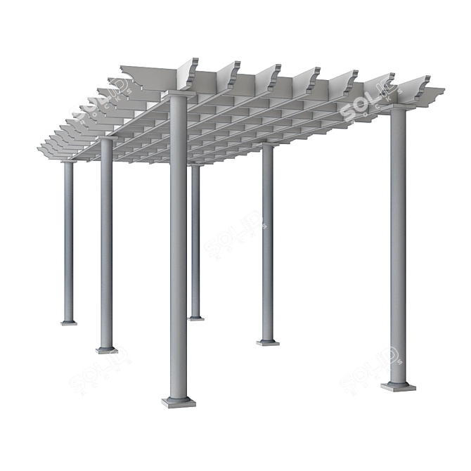 Modern Pergola PB: Sleek Design, Impressive Size 3D model image 4