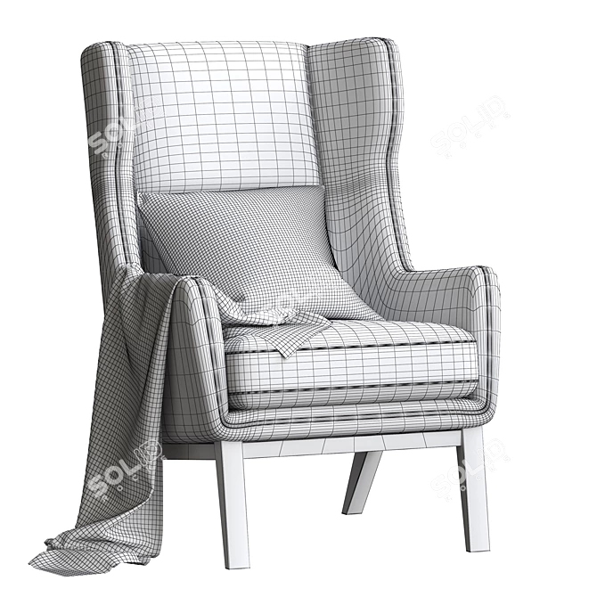 Ryder Leather Chair: Elegant Comfort for your Space 3D model image 5