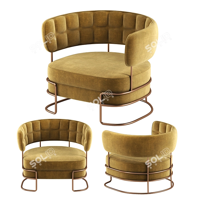 Elegant Madison Armchair: Stylish Comfort for Any Space 3D model image 3