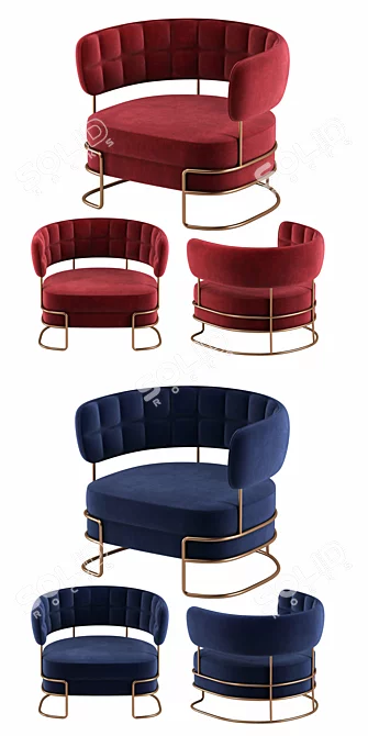 Elegant Madison Armchair: Stylish Comfort for Any Space 3D model image 4