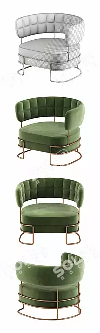 Elegant Madison Armchair: Stylish Comfort for Any Space 3D model image 5
