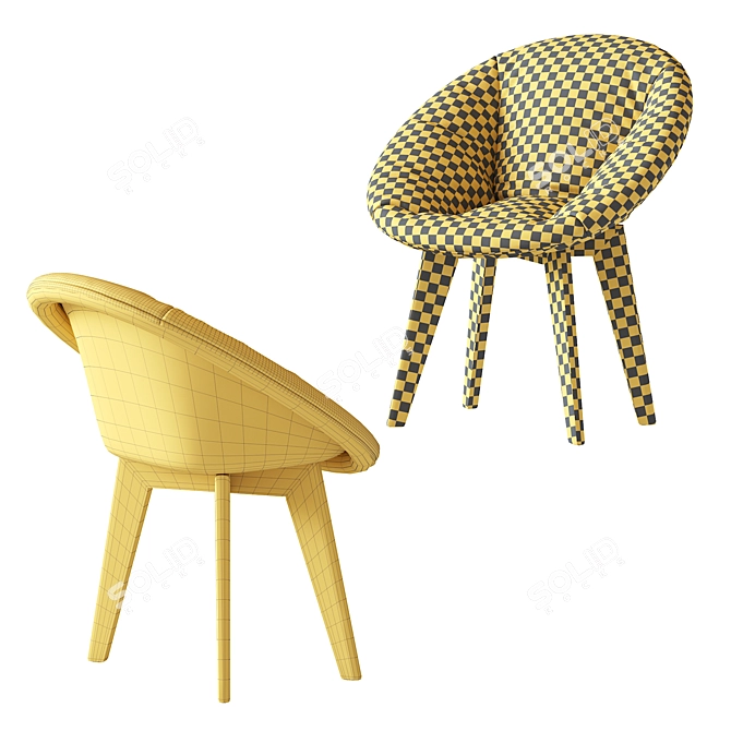 Vincent Sheppard Chair - Rattan Seat, Oak Base 3D model image 5