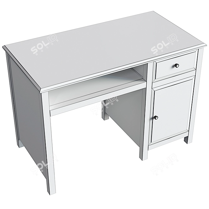 PLUTIME Kids Writing Desk - Classic Style with Storage 3D model image 4