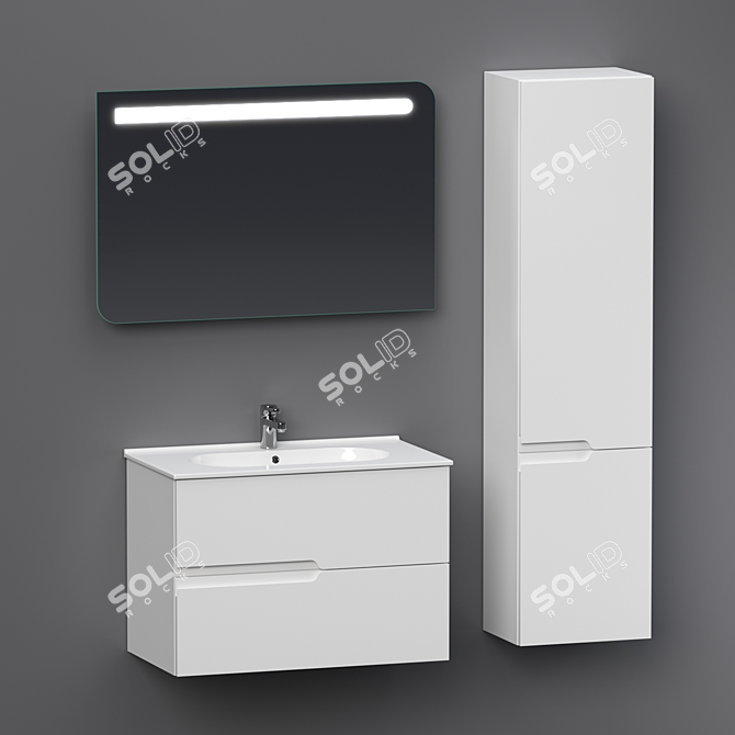 Gala Klea Bathroom Furniture Set 3D model image 1