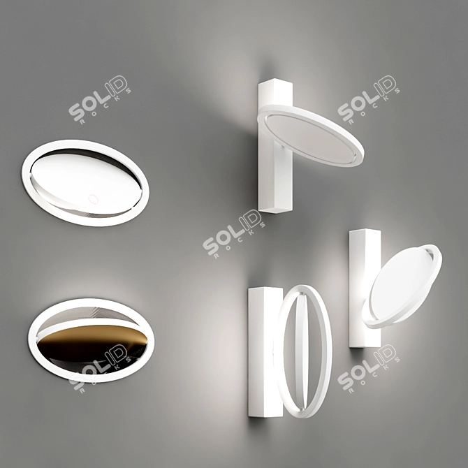 Sleek and Stylish GROK Wall Lamps 3D model image 2