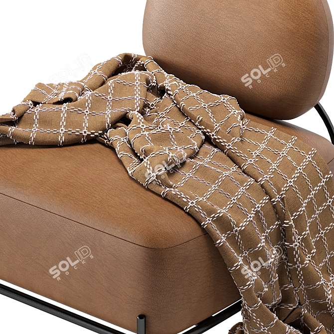 Luxury Leather Armchair: Pawai 3D model image 4