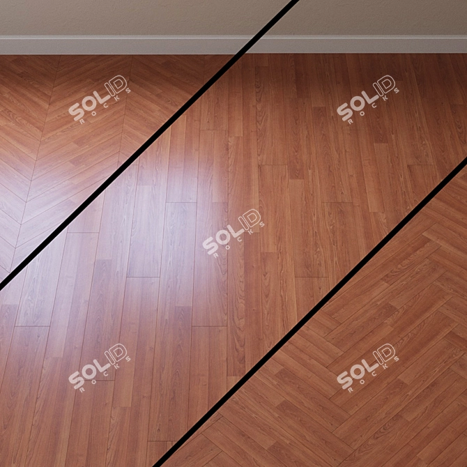 Rio Cherry Wood Grain 2-Plank 3D model image 1