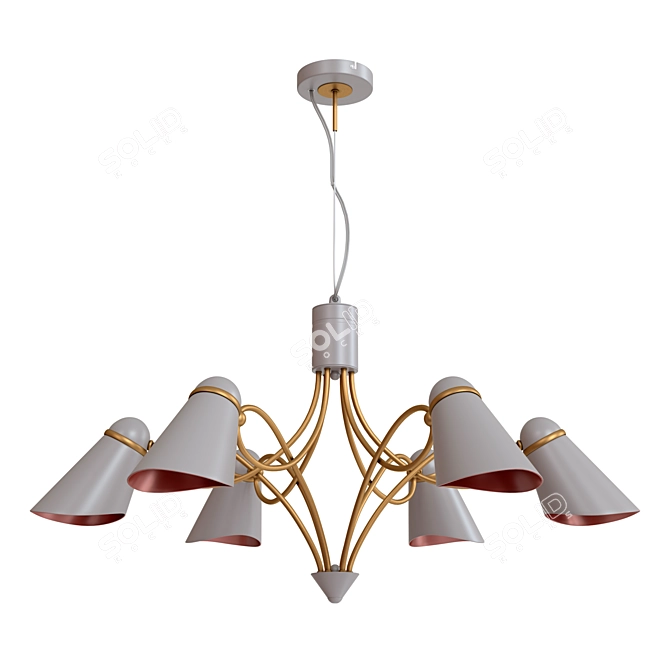 Lovato Hanging Chandelier - Modern Style 3D model image 1