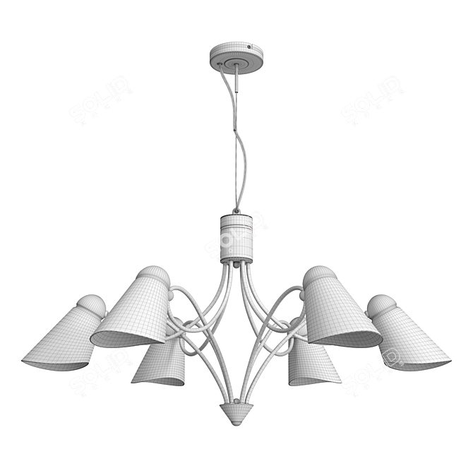 Lovato Hanging Chandelier - Modern Style 3D model image 5