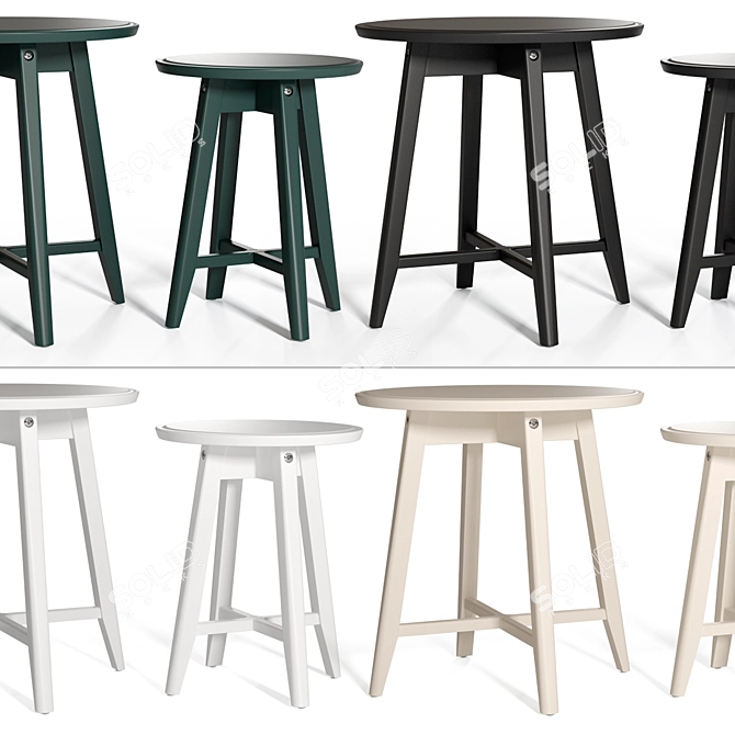 Modern Set of Kragsta Tables - Sleek and Stylish 3D model image 2