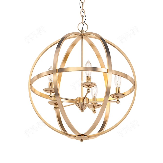 Minimalist American Style Pendant Chandelier 3D model image 1