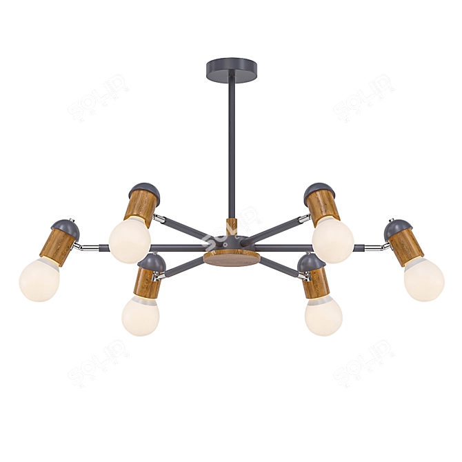 Minimalist Scandinavian Style Chandelier 3D model image 1