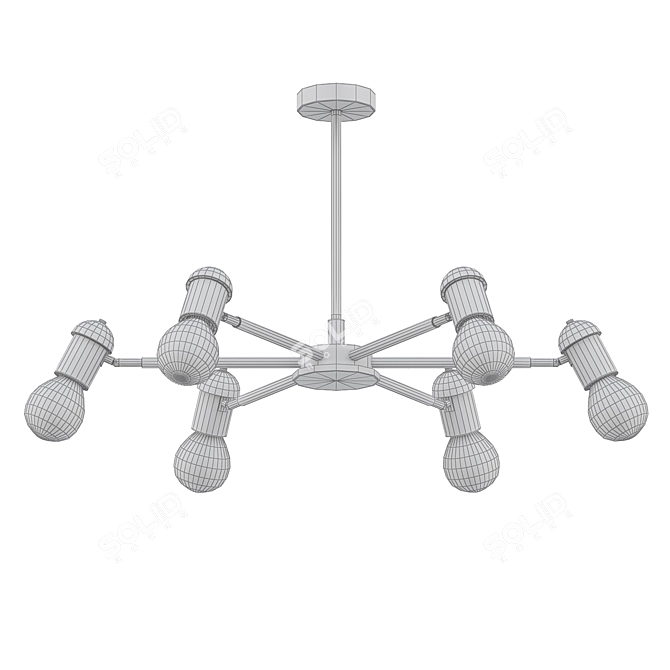 Minimalist Scandinavian Style Chandelier 3D model image 2