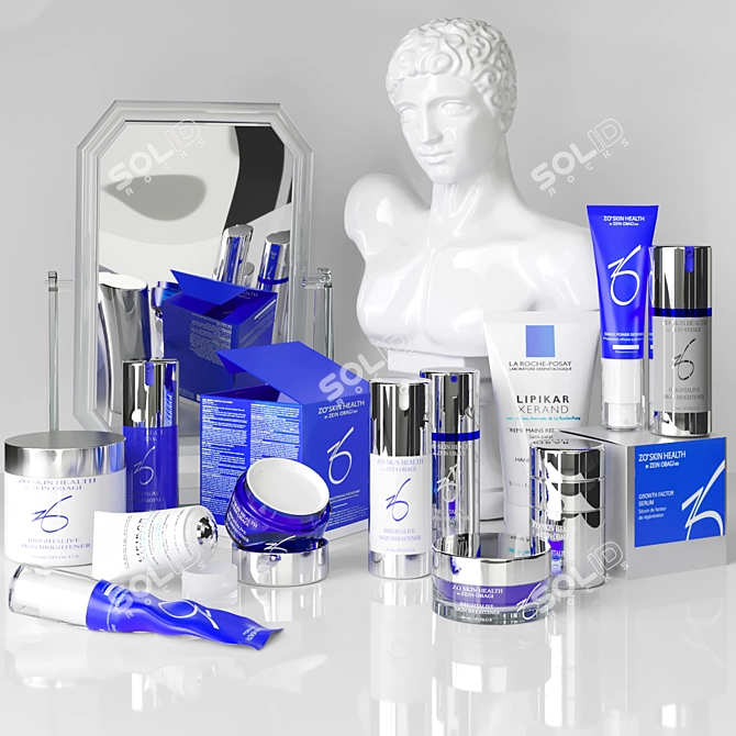 Luxury Cosmetics Collection: Makeup, Cream, Lotion, Gel, Tonic 3D model image 1