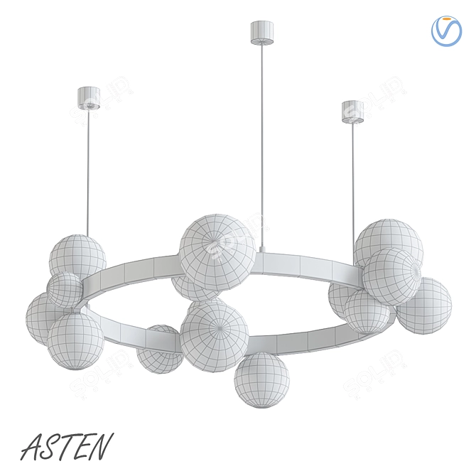 Sleek Designer Ceiling Light 3D model image 4