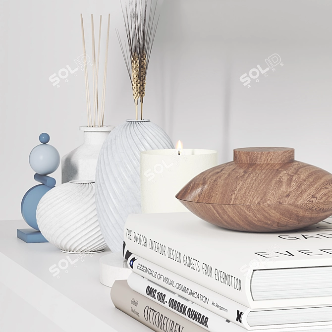 Elegant Decorative Set with 3D Max & OBJ Formats 3D model image 5