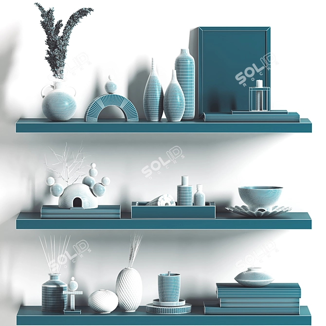 Elegant Decorative Set with 3D Max & OBJ Formats 3D model image 6