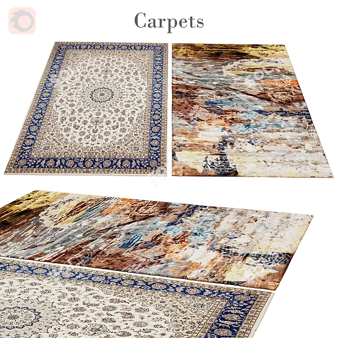 Versatile Rug with 3,888 Patterns 3D model image 1