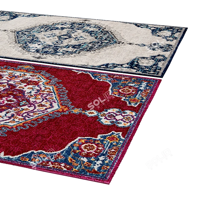 Colorful Poly Rug for Vets 3D model image 2