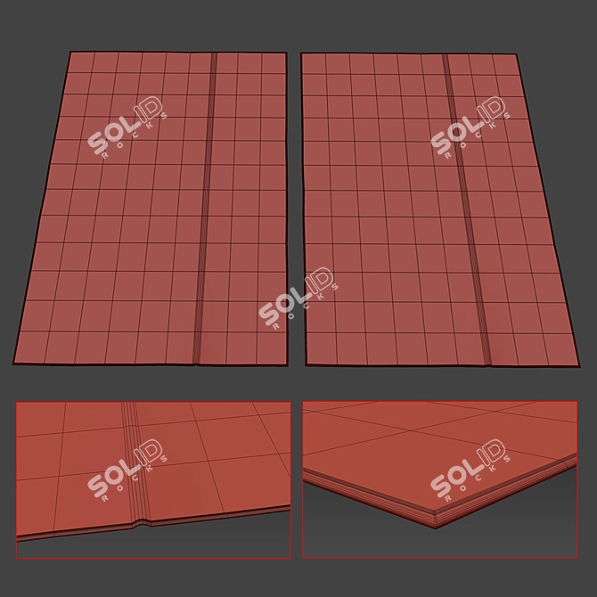 Colorful Poly Rug for Vets 3D model image 3