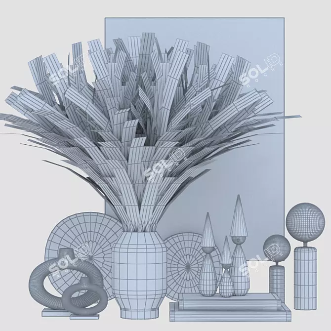 Elegant Home Décor Set 3D model image 4