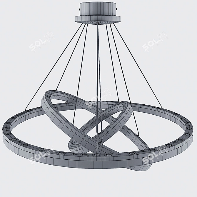 Modern Electron LED Chandelier 3D model image 4