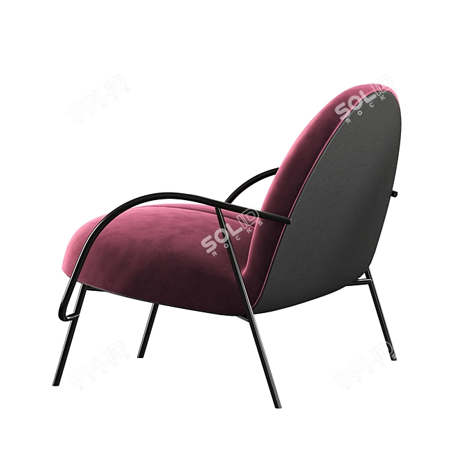 Sleek Half Lounge Chair 3D model image 4